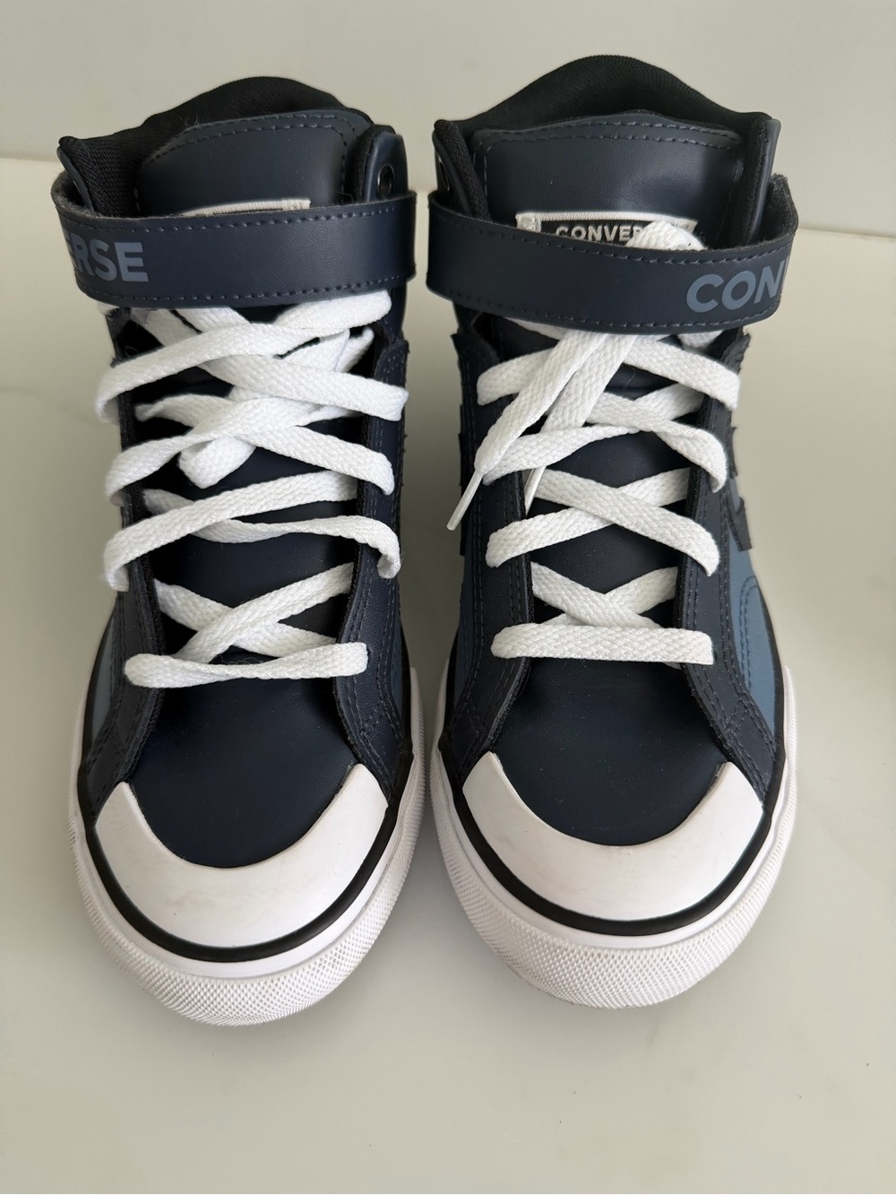 Converse Kids High-Top Sneakers in Navy and White
